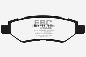 EBC 08-13 Cadillac CTS 3.0 Yellowstuff Rear Brake Pads