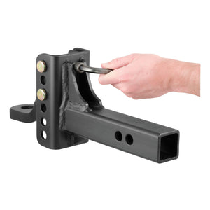 Curt Adjustable Channel Mount w/1in Ball Hole (2in Shank 6000lbs 6-3/4in Drop)