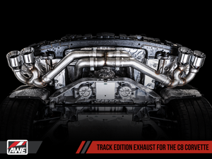 AWE Tuning 2020 Chevrolet Corvette (C8) Track Edition Exhaust - Quad Diamond Black Tips