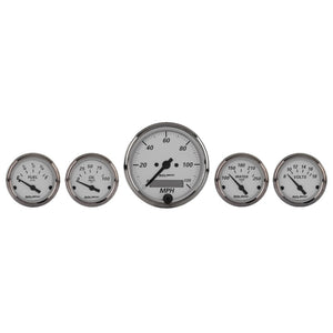 Autometer American Platinum 5 Piece Kit (Elec Speed/Oil Press/Water Temp/Volt/Fuel Level)
