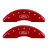 MGP 4 Caliper Covers Engraved Front & Rear Oval logo/Ford Red finish silver ch