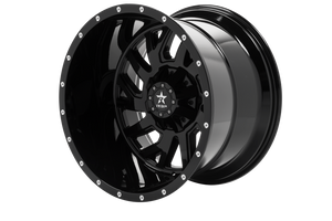 RBP 65R Glock 22x14 8x180 BP / 4.5 BS -76mm Offset 124.1mm CB (Hub Centric) Gloss Black Wheel