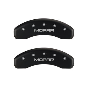 MGP 4 Caliper Covers Engraved Front & Rear MOPAR Red finish silver ch