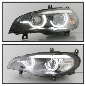 Spyder 07-10 BMW X5 E70 (HID Models Only) Projector Headlights - Black PRO-YD-BMWE7007-AFSHID-BK