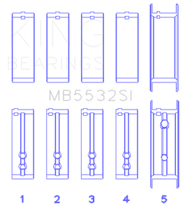 King Chevrolet 151/153 (Size STD) Main Bearing Set