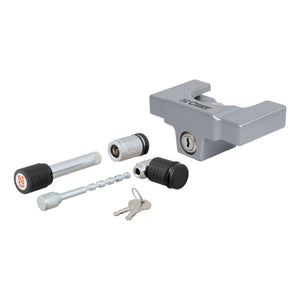 Curt Hitch & Coupler Lock Set (2in Receiver 1/2in to 2-1/2in Latch 2in & 2-1/2in Lip)