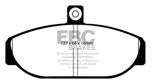 EBC 85-93 Volvo 740 2.1 (Girling) Redstuff Front Brake Pads