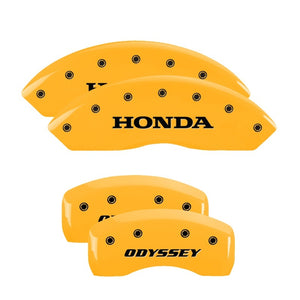 MGP 4 Caliper Covers Engraved Front Honda Rear H Logo Yellow Finish Black Char 2003 Honda Accord