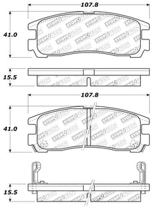 StopTech Performance 4/89-99 Mitsubishi Eclipse GST Rear Brake Pads