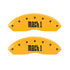 MGP 4 Caliper Covers Engraved Front & Rear Mach 1 Yellow Finish Black Char 2004 Ford Mustang