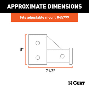 Curt Replacement Adjustable Tri-Ball Tube Mount for 45799