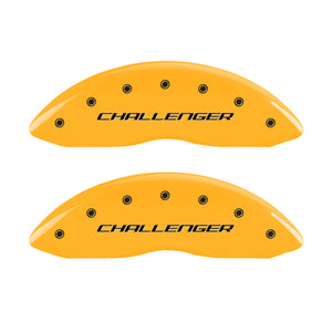 MGP 4 Caliper Covers Engraved F & R Block/Challenger Yellow Finish Black Char 2006 Dodge Charger