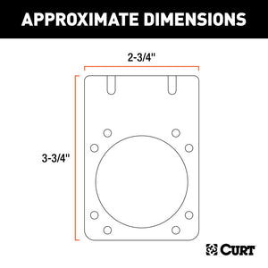 Curt Connector Mounting Bracket for 7-Way RV Blade (Zinc)