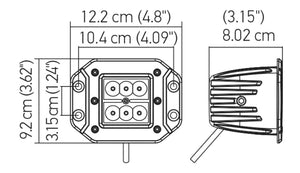 Hella Value Fit Flush Mount 3in 18W Cube Flood Beam LED Light