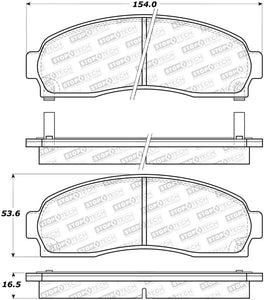 StopTech Sport Brake Pads w/Shims and Hardware - Rear