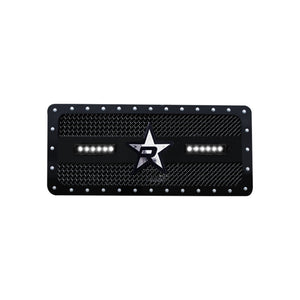 RBP RX-3 Midnight Edition Black LED Bar Grille (Studded) 07-17 Jeep JK Wrangler (All Models)