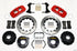 Wilwood AERO4 Rear P-Brake Kit 14.00in Drill Red Big Ford New Style 2.50in Offset