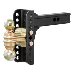 Curt Adjustable Channel Mount w/Dual Ball (2in Shank 14000lbs 6in Drop)