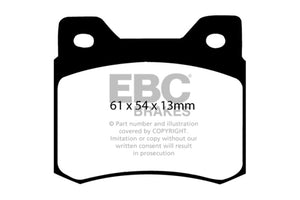 EBC 84-86 Mercedes-Benz 190/190E 2.3 Greenstuff Rear Brake Pads