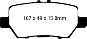 EBC 05-08 Acura RL 3.5 Redstuff Rear Brake Pads