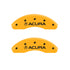 MGP 4 Caliper Covers Engraved Front & Rear Acura Yellow Finish Black Char 2006 Acura TSX