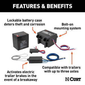 Curt Soft-Trac 1 Breakaway Kit w/Charger