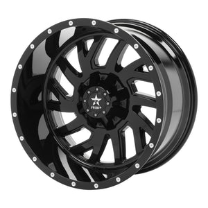 RBP 65R Glock 22x12 8x165.1 BP / 4.75 BS -44mm Offset 121.3mm CB (Hub Centric) Gloss Black Wheel