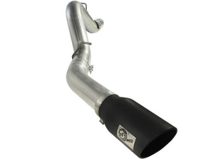 aFe MACHForce XP Exhaust 5in DPF-Back SS 11-13 GM Diesel Trucks V8-6.6L (td) (LML) (Blk Tip)