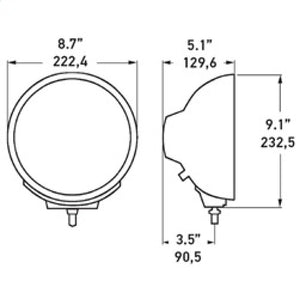 Hella Headlamp FF-ZFPO 0/180GR BLACK MG12 1F8