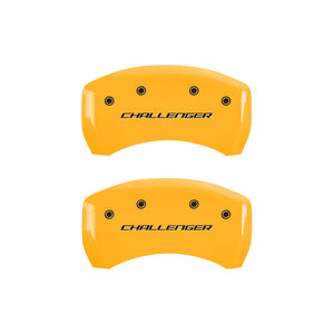 MGP 4 Caliper Covers Engraved F & R Block/Challenger Yellow Finish Black Char 2006 Dodge Charger