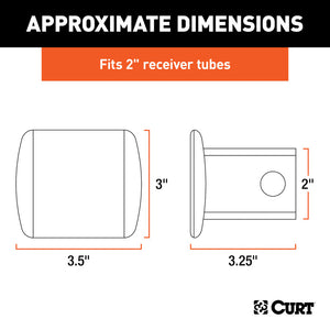 Curt 2in Black Plastic Hitch Tube Cover