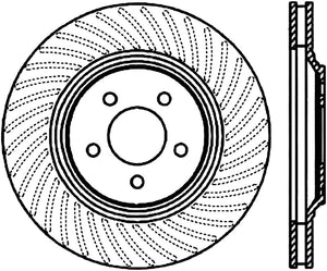 StopTech 94-04 Ford Mustang SVT Cobra Slotted & Drilled Sport Front Right Brake Rotor