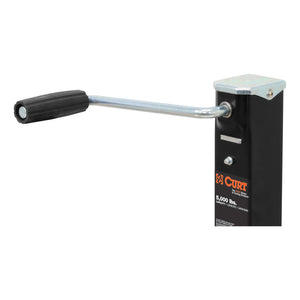 Curt Direct-Weld Square Jack w/Side Handle (5000lbs 15in Travel)