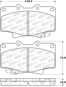 StopTech 90-92 Toyota Land Cruiser Sport Performance Front Brake Pads