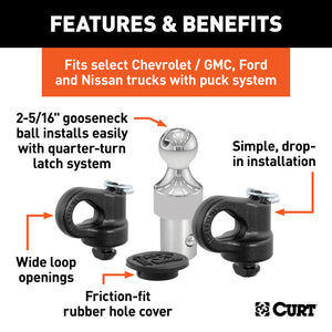 Curt GM Puck System Kit 38K