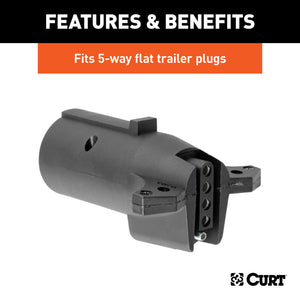 Curt Electrical Adapter (7-Way RV Blade Vehicle to 5-Way Flat Trailer)