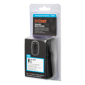 Curt Trailer Ball Cover (Fits 1-7/8in or 2in Balls Black Rubber Packaged)