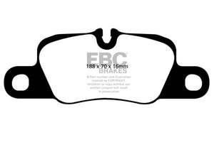 EBC 12-15 Porsche 911 (991) (Cast Iron Rotor only) 3.8 Carrera S Redstuff Rear Brake Pads