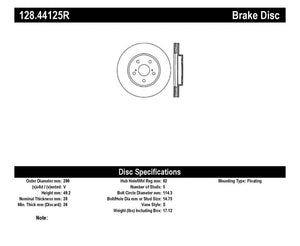 StopTech 02 Lexus ES250/300/330/350/06-12 IS250/300/350 Drilled Right Front Rotor