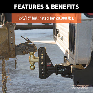 Curt Replacement Dual-Ball for Adjustable Channel Mount