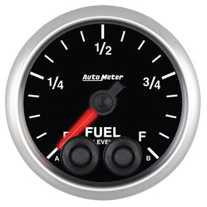 Autometer Elite 52mm 0-280 ohm Full Sweep Electronic Fuel Level Programmable Empty-Full Gauge