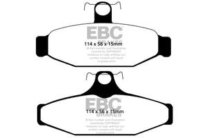 EBC 93-00 Aston Martin Virage 5.3 (AP Caliper) Redstuff Rear Brake Pads