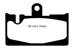 EBC 01-06 Lexus LS430 4.3 Redstuff Rear Brake Pads