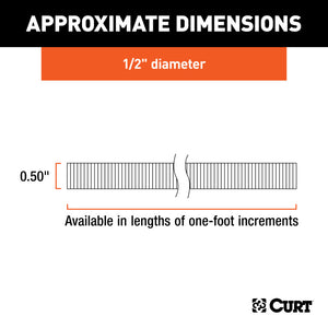 Curt 1/2in Convoluted Slit Loom Tubing