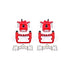 Power Stop 99-04 Acura RL Rear Red Calipers w/Brackets - Pair
