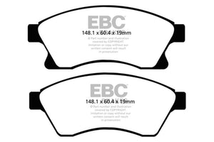 EBC 11+ Chevrolet Cruze 1.4 Turbo (10.9 inch front rotor) Yellowstuff Front Brake Pads