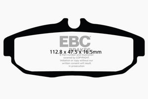 EBC 12 Ford Mustang 5.8 Supercharged (GT500) Shelby Redstuff Rear Brake Pads