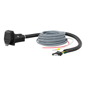 Curt 4-Way Flat Electrical Adapter w/Brake Controller Wiring