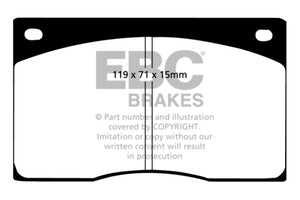 EBC 93-97 Aston Martin DB7 3.2 Supercharged Yellowstuff Front Brake Pads