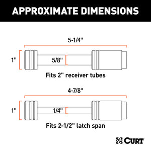 Curt Hitch & Coupler Lock Set (2in Receiver 2-1/2in Latch)